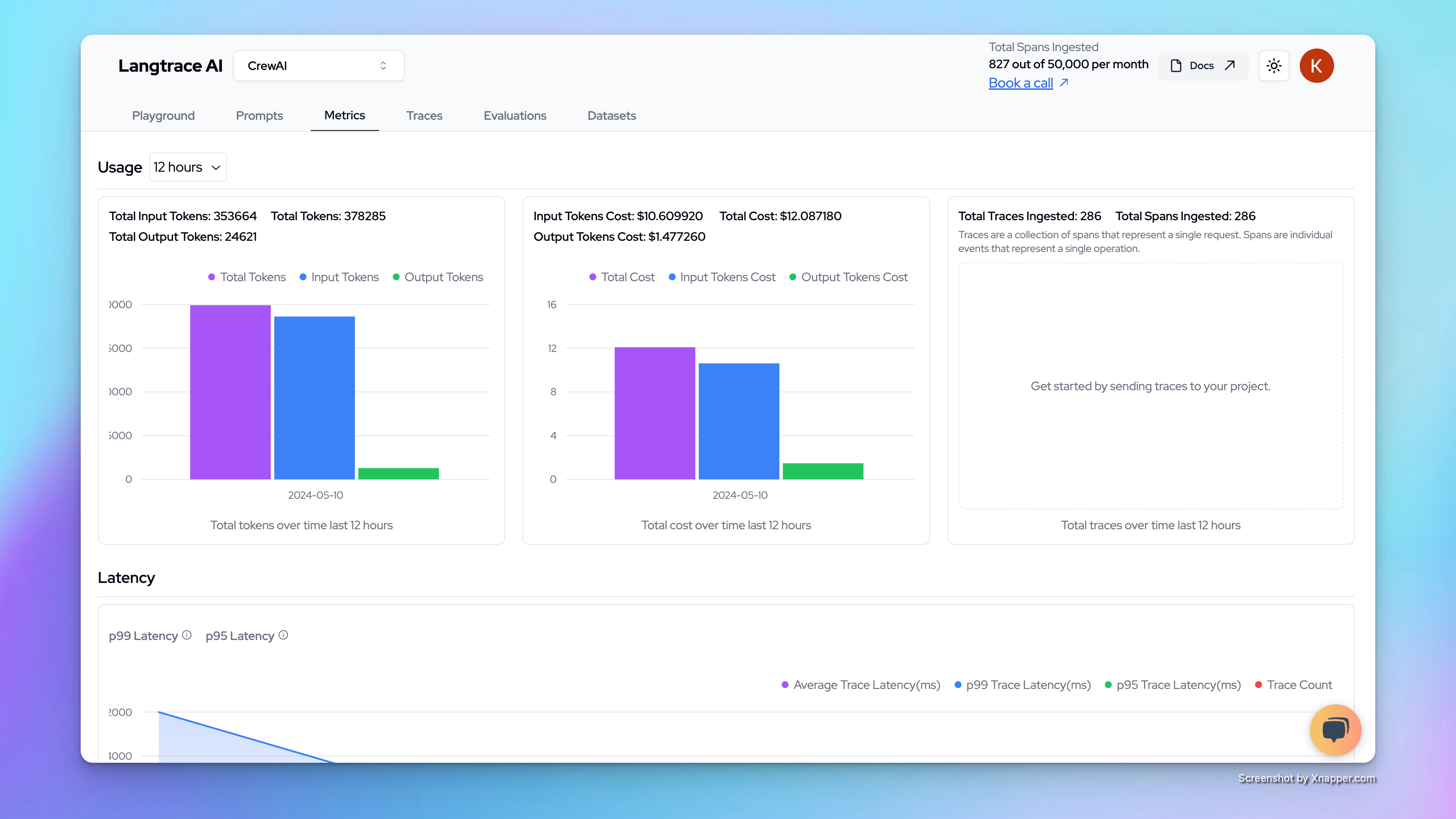 Langtrace Cost and Usage Tracking